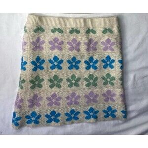 American eagle Skirt Women XS Multicolor Beige With Flowers